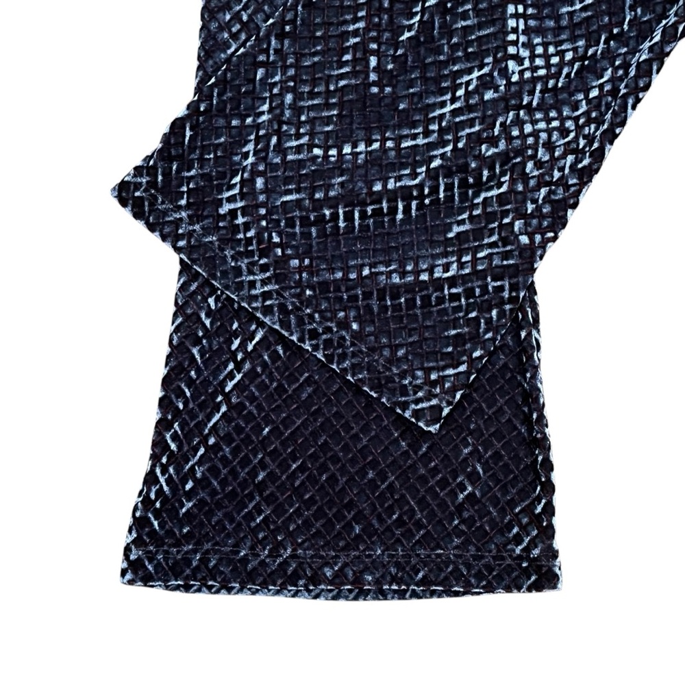 Carushka Teal Velvet Stretch Pants Crushed Velvet Wide Leg Legging Style Mermaid - Picture 6 of 13